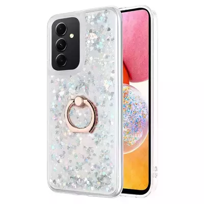 Microsonic Samsung Galaxy A14 Kılıf Glitter Liquid Holder Gümüş