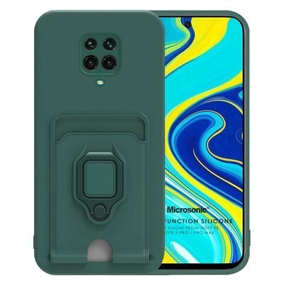 Microsonic Xiaomi Redmi Note 9 Pro Max Kılıf Multifunction Silicone Yeşil