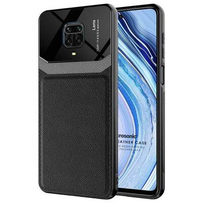 Microsonic Xiaomi Redmi Note 9 Pro Kılıf Uniq Leather Siyah