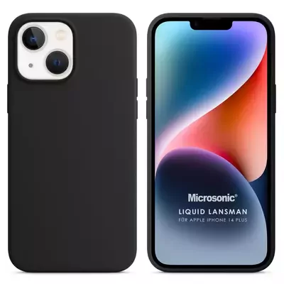 Microsonic Apple iPhone 14 Plus Kılıf Liquid Lansman Silikon Siyah