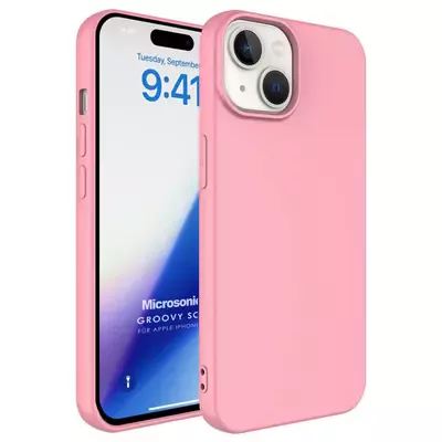 Microsonic Apple iPhone 15 Plus Kılıf Groovy Soft Rose Gold