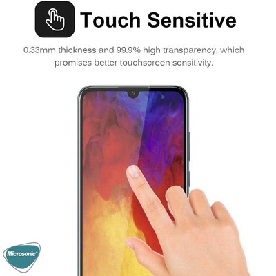 Microsonic Huawei Y6 2019 Invisible Privacy Kavisli Ekran Koruyucu Siyah