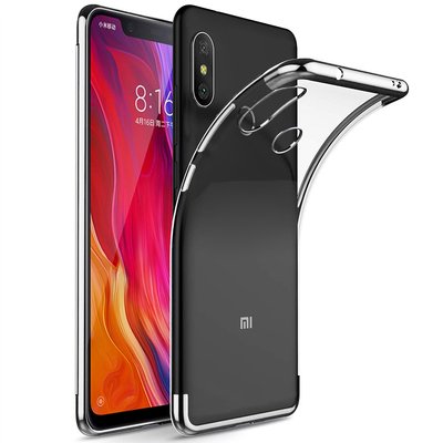 Microsonic Xiaomi Mi 8 Kılıf Skyfall Transparent Clear Gümüş