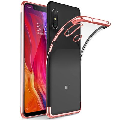 Microsonic Xiaomi Mi 8 Kılıf Skyfall Transparent Clear Rose Gold