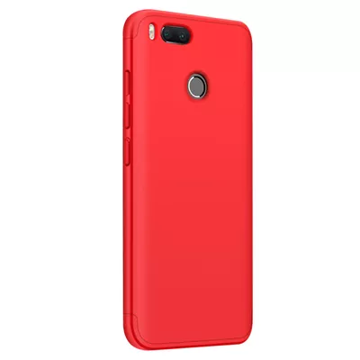 Microsonic Xiaomi Mi A1 Kılıf Double Dip 360 Protective Kırmızı