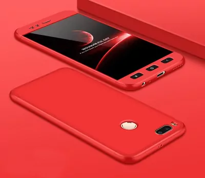 Microsonic Xiaomi Mi A1 Kılıf Double Dip 360 Protective Kırmızı