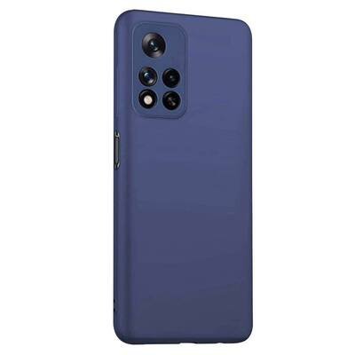 Microsonic Xiaomi Redmi Note 11 Pro Plus Kılıf Matte Silicone Lacivert