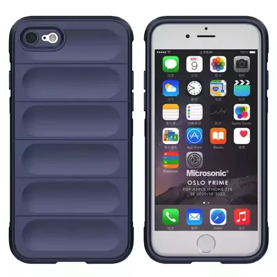 Microsonic Apple iPhone 8 Kılıf Oslo Prime Lacivert