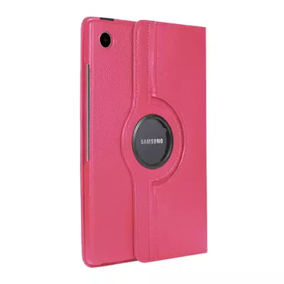 Microsonic Samsung Galaxy Tab A8 X200 Kılıf 360 Rotating Stand Deri Pembe