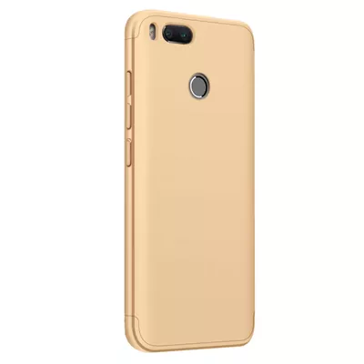 Microsonic Xiaomi Mi A1 Kılıf Double Dip 360 Protective Gold