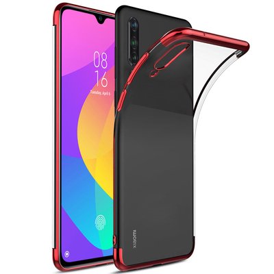 Microsonic Xiaomi Mi 9 Lite Kılıf Skyfall Transparent Clear Kırmızı