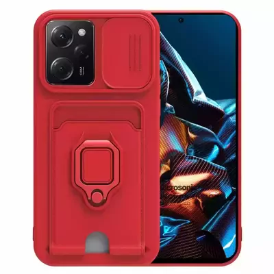 Microsonic Xiaomi Poco X5 Pro Kılıf Multifunction Silicone Kırmızı