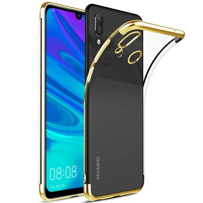 Microsonic Huawei Y6 2019 Kılıf Skyfall Transparent Clear Gold