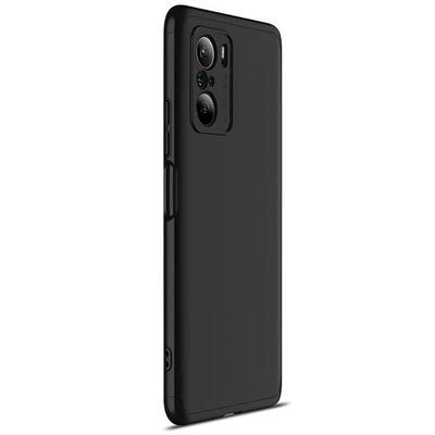 Microsonic Xiaomi Poco F3 Kılıf Double Dip 360 Protective AYS Siyah