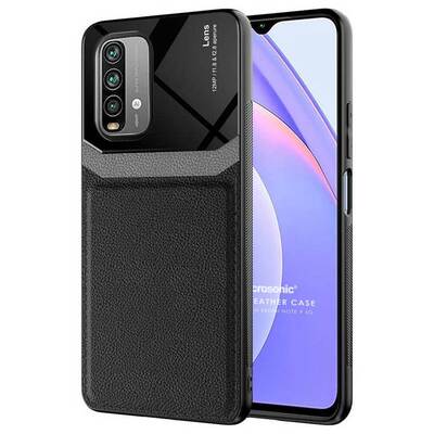 Microsonic Xiaomi Redmi Note 9 4G Kılıf Uniq Leather Siyah