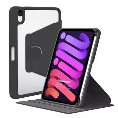 Microsonic Apple iPad Mini 7 Kılıf (A2993-A2995) Regal Folio Siyah