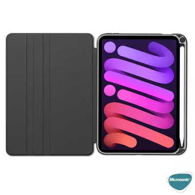 Microsonic Apple iPad Mini 7 Kılıf (A2993-A2995) Regal Folio Siyah