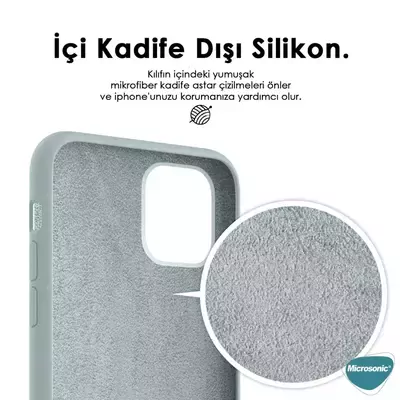 Microsonic Apple iPhone 14 Plus Kılıf Liquid Lansman Silikon Beyaz