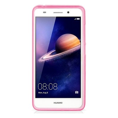 Caseup Huawei Y6 2 Kılıf Transparent Soft Pembe