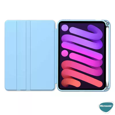 Microsonic Apple iPad Mini 7 Kılıf (A2993-A2995) Regal Folio Mavi