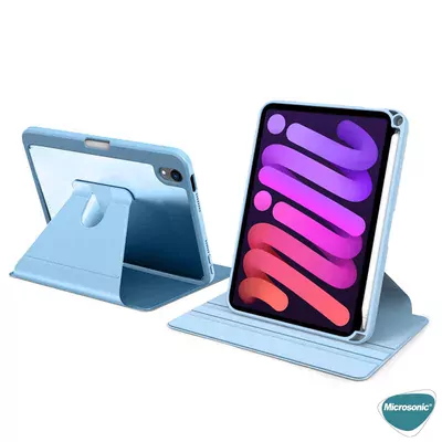 Microsonic Apple iPad Mini 7 Kılıf (A2993-A2995) Regal Folio Mavi