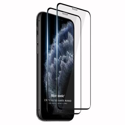 Microsonic Apple iPhone 11 Pro Crystal Seramik Nano Ekran Koruyucu Siyah (2 Adet)