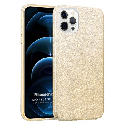 Microsonic Apple iPhone 12 Pro Kılıf Sparkle Shiny Gold