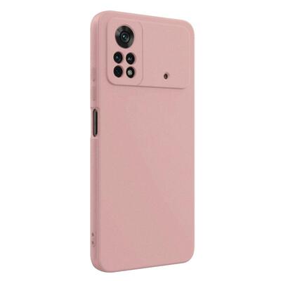 Microsonic Xiaomi Poco X4 Pro 5G Kılıf Matte Silicone Rose Gold