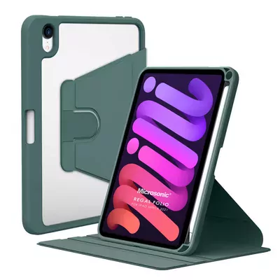 Microsonic Apple iPad Mini 7 Kılıf (A2993-A2995) Regal Folio Koyu Yeşil