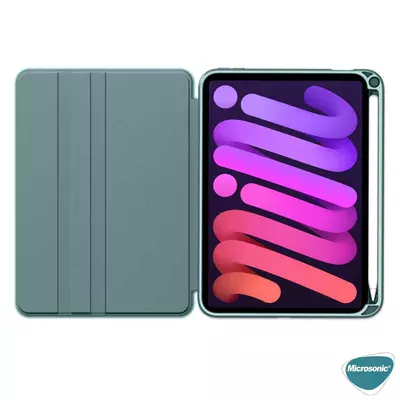 Microsonic Apple iPad Mini 7 Kılıf (A2993-A2995) Regal Folio Koyu Yeşil