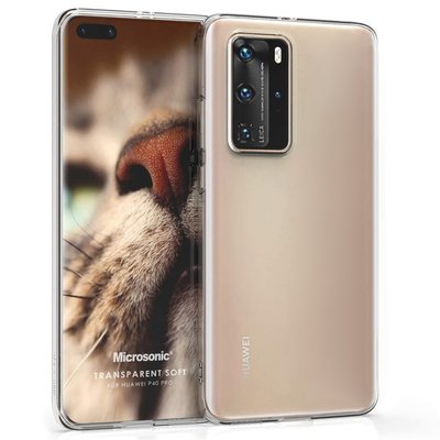 Microsonic Huawei P40 Pro Kılıf Transparent Soft Beyaz