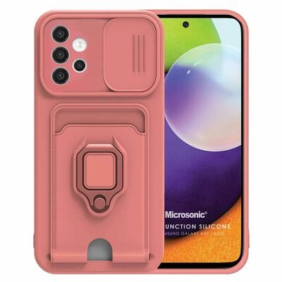 Microsonic Samsung Galaxy A52S Kılıf Multifunction Silicone Pembe