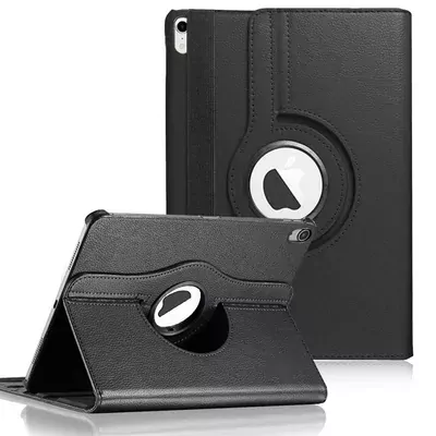 Microsonic Apple iPad Mini 7 Kılıf (A2993-A2995) 360 Rotating Stand Deri Siyah