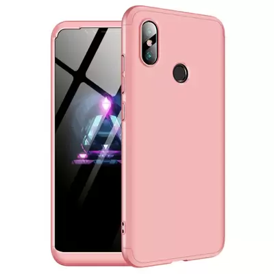 Microsonic Xiaomi Mi 8 Kılıf Double Dip 360 Protective Rose Gold