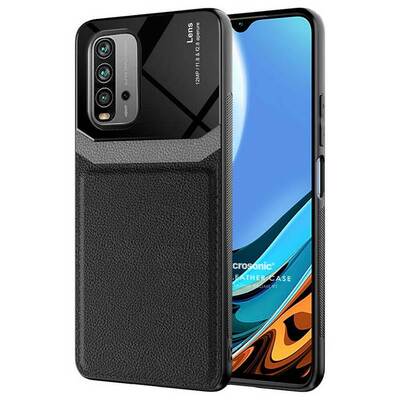 Microsonic Xiaomi Redmi 9T Kılıf Uniq Leather Siyah