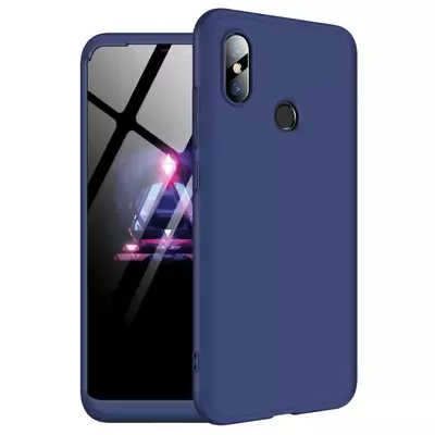 Microsonic Xiaomi Mi 8 Kılıf Double Dip 360 Protective Lacivert