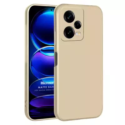 Microsonic Xiaomi Redmi Note 12 Pro Kılıf Matte Silicone Gold