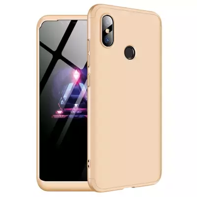 Microsonic Xiaomi Mi 8 Kılıf Double Dip 360 Protective Gold