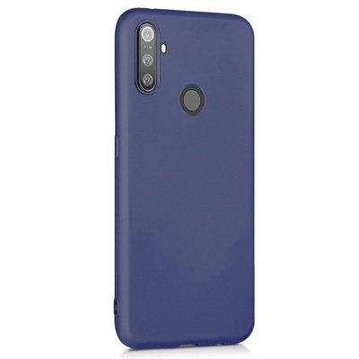 Microsonic Realme C3 Kılıf Matte Silicone Lacivert