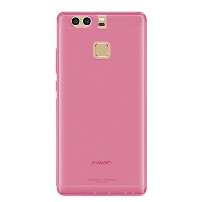 Caseup Huawei P9 Kılıf Transparent Soft Pembe