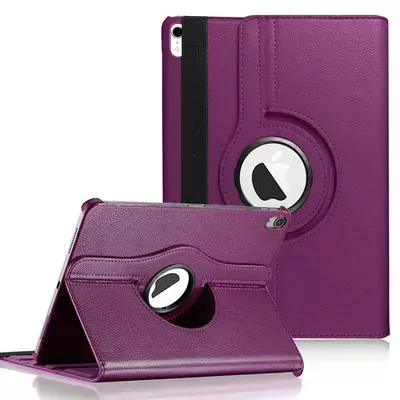 Microsonic Apple iPad Mini 7 Kılıf (A2993-A2995) 360 Rotating Stand Deri Mor