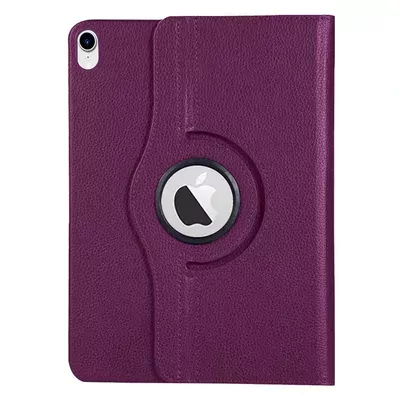 Microsonic Apple iPad Mini 7 Kılıf (A2993-A2995) 360 Rotating Stand Deri Mor
