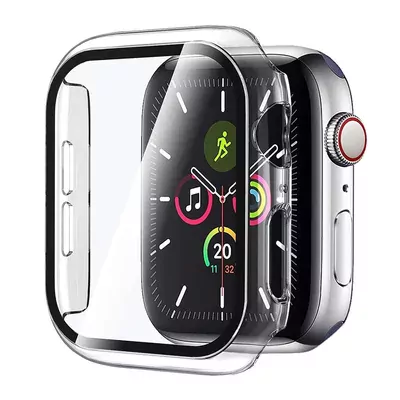 Microsonic Apple Watch Series 6 44mm Kılıf Clear Premium Slim WatchBand Şeffaf