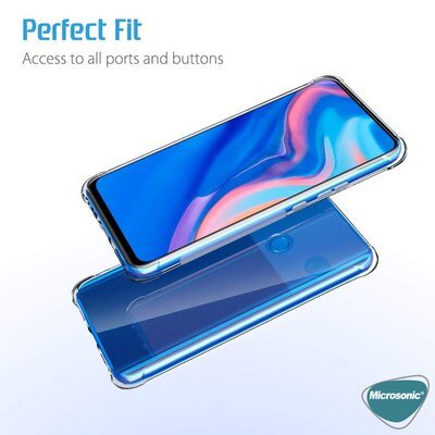 Microsonic Huawei Honor 9X Kılıf Anti Shock Silikon Şeffaf