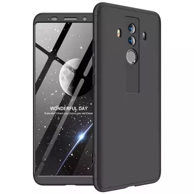 Microsonic Huawei Mate 10 Pro Kılıf Double Dip 360 Protective Siyah