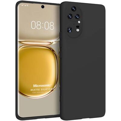 Microsonic Huawei P50 Pro Kılıf Matte Silicone Siyah