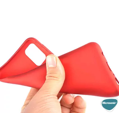 Microsonic Matte Silicone Tecno Spark 7T Kılıf Kırmızı