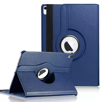Microsonic Apple iPad Mini 7 Kılıf (A2993-A2995) 360 Rotating Stand Deri Lacivert
