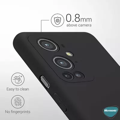 Microsonic OnePlus 9 Pro Kılıf Matte Silicone Siyah