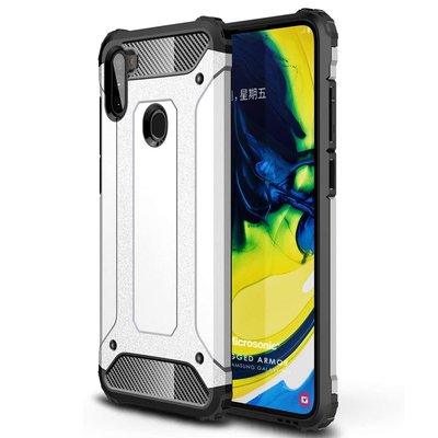 Microsonic Samsung Galaxy A11 Kılıf Rugged Armor Gümüş